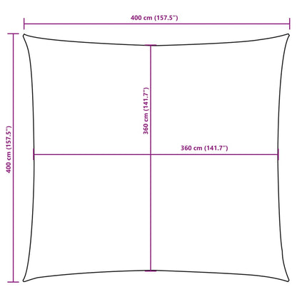 Sunshade Sail Oxford Fabric Square 4x4 m White