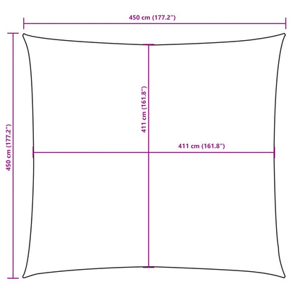 Sunshade Sail Oxford Fabric Square 4.5x4.5 m White