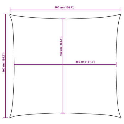 Sunshade Sail Oxford Fabric Square 5x5 m White