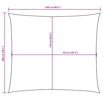 Sunshade Sail Oxford Fabric Rectangular 2x2.5 m White