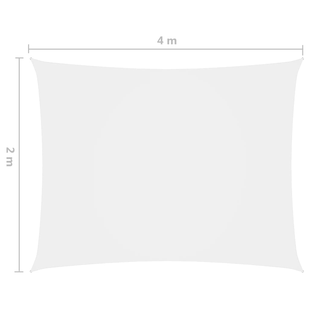 Sunshade Sail Oxford Fabric Rectangular 2x4 m White