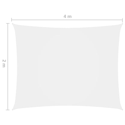 Sunshade Sail Oxford Fabric Rectangular 2x4 m White