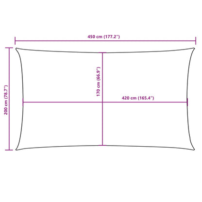 Sunshade Sail Oxford Fabric Rectangular 2x4.5 m White