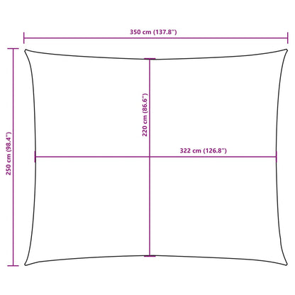 Sunshade Sail Oxford Fabric Rectangular 2.5x3.5 m White