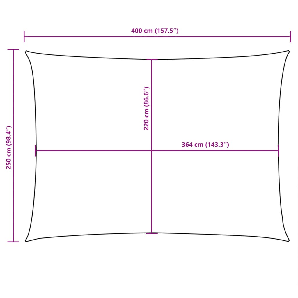 Sunshade Sail Oxford Fabric Rectangular 2.5x4 m White