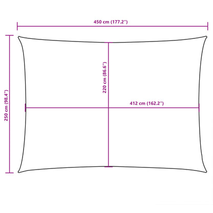 Sunshade Sail Oxford Fabric Rectangular 2.5x4.5 m White