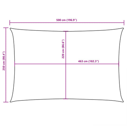 Sunshade Sail Oxford Fabric Rectangular 2.5x5 m White