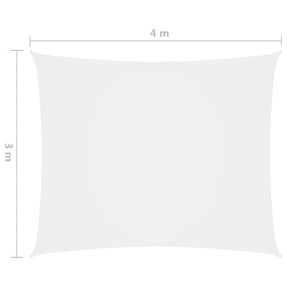 Sunshade Sail Oxford Fabric Rectangular 3x4 m White