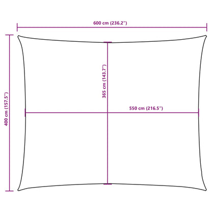 Sunshade Sail Oxford Fabric Rectangular 4x6 m White