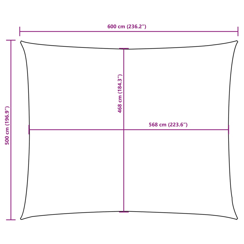 Sunshade Sail Oxford Fabric Rectangular 5x6 m White