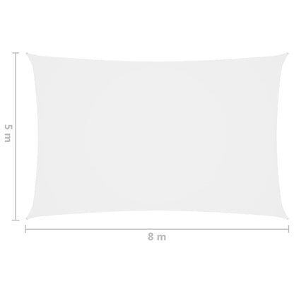 Sunshade Sail Oxford Fabric Rectangular 5x8 m White