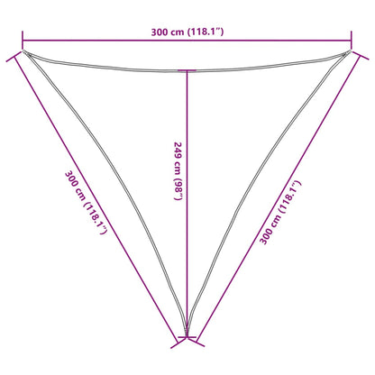 Sunshade Sail Oxford Fabric Triangular 3x3x3 m White