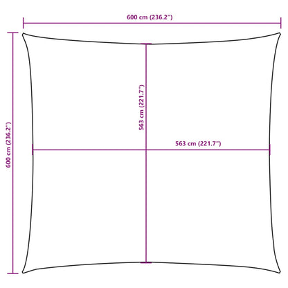 Sunshade Sail Oxford Fabric Square 6x6 m Taupe