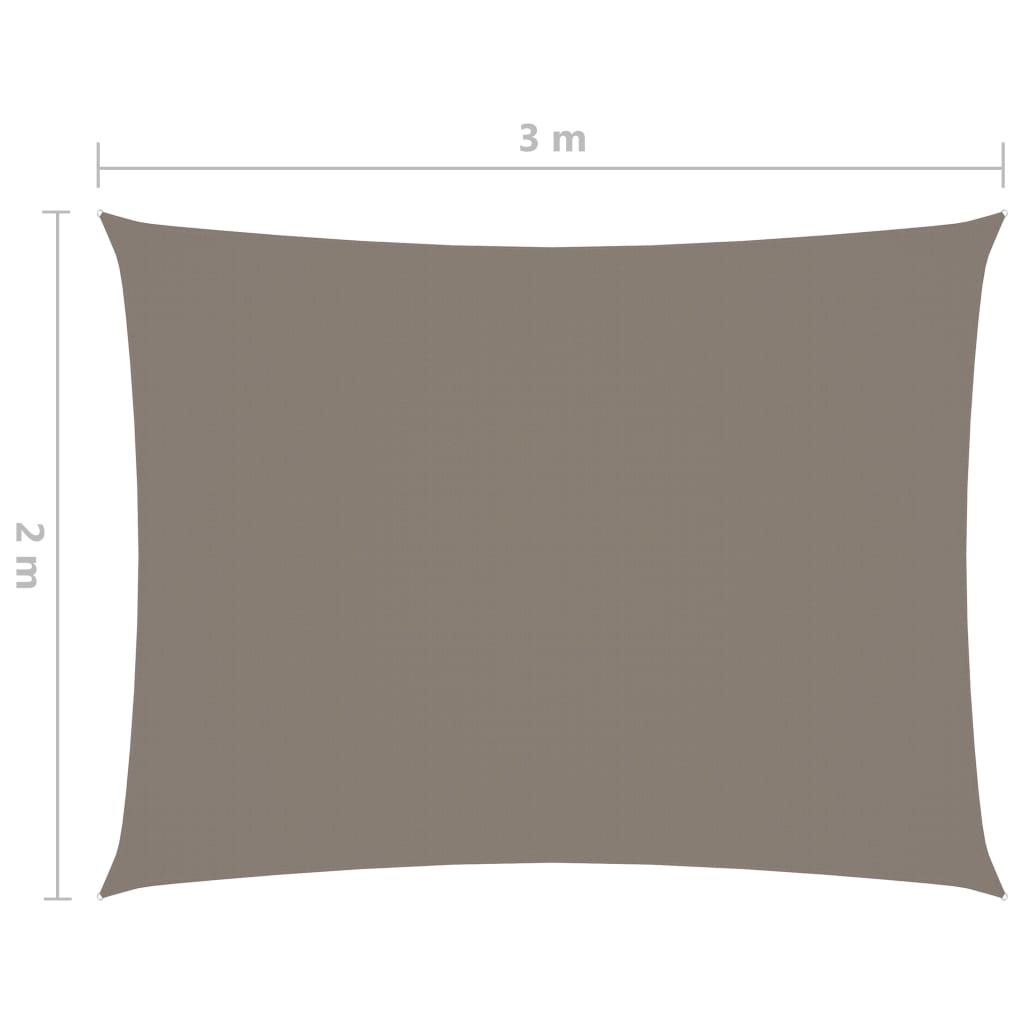 Sunshade Sail Oxford Fabric Rectangular 2x3 m Taupe