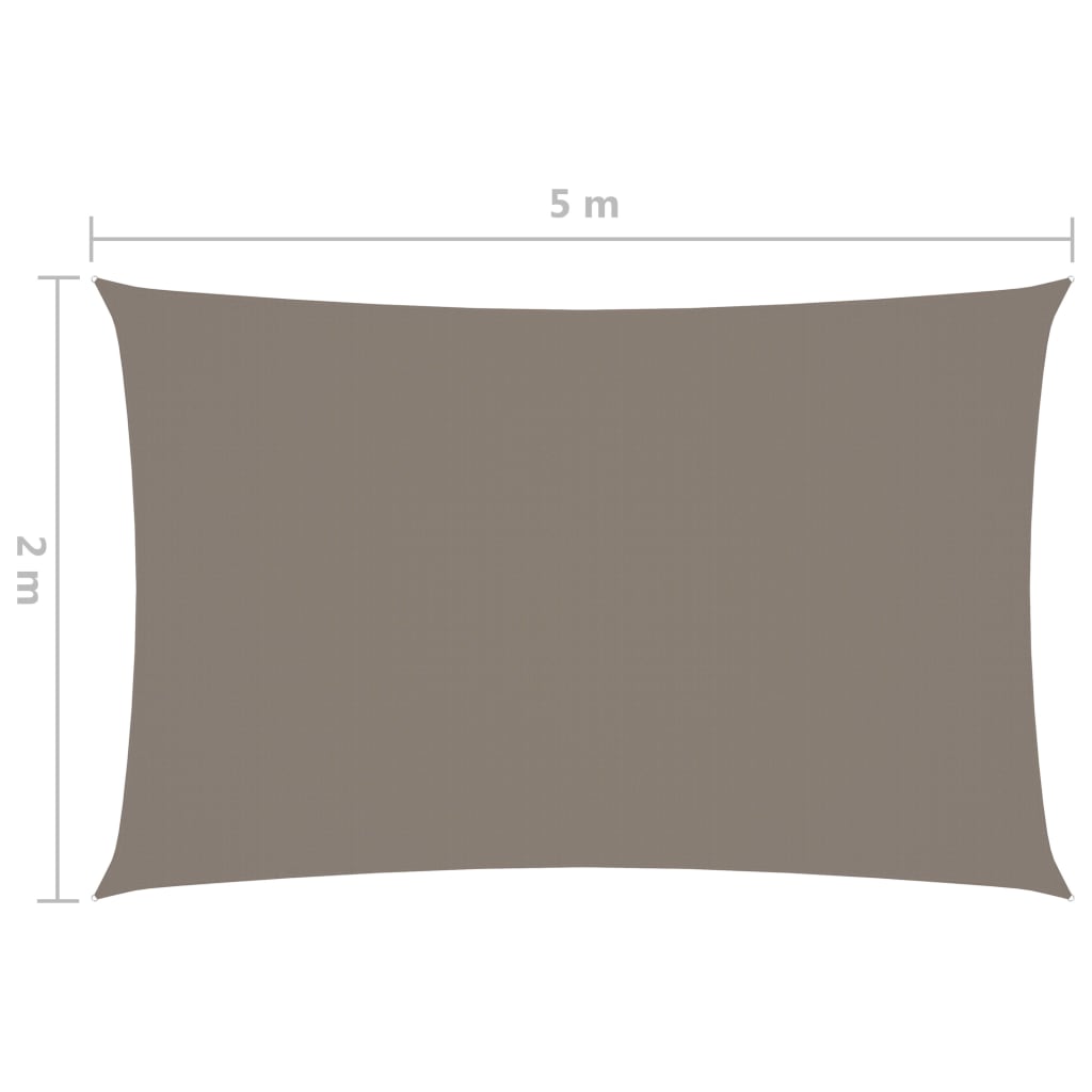 Sunshade Sail Oxford Fabric Rectangular 2x5 m Taupe