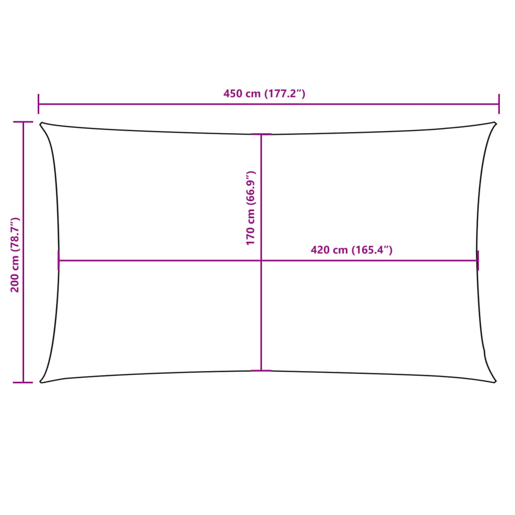 Sunshade Sail Oxford Fabric Rectangular 2x4.5 m Dark Green