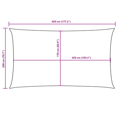 Sunshade Sail Oxford Fabric Rectangular 2x4.5 m Dark Green