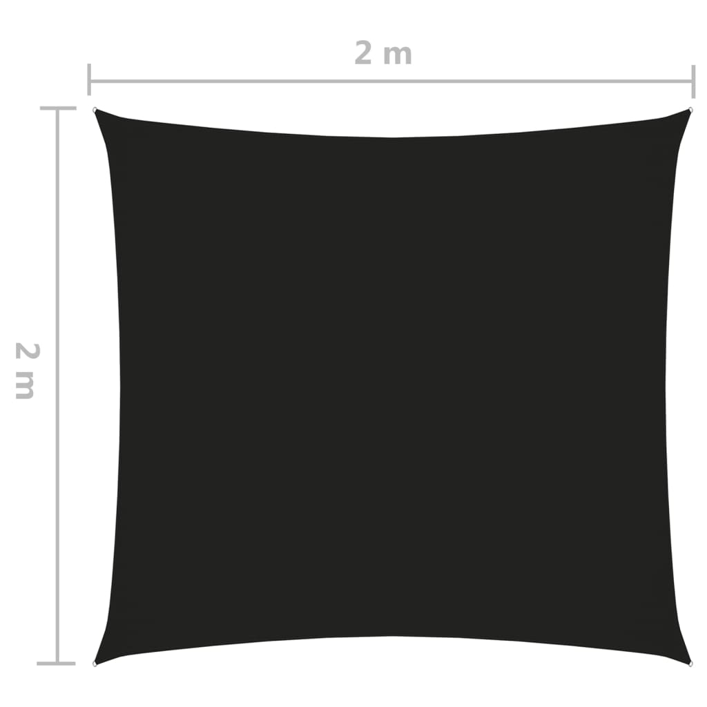 Sunshade Sail Oxford Fabric Square 2x2 m Black