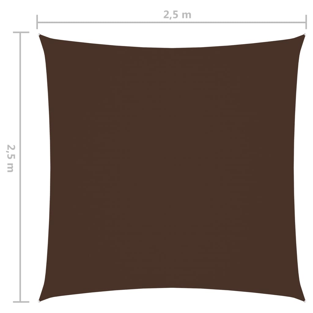 Sunshade Sail Oxford Fabric Square 2.5x2.5 m Brown