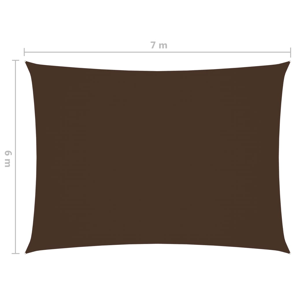 Sunshade Sail Oxford Fabric Rectangular 6x7 m Brown