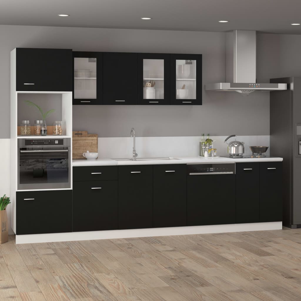 Bottom Cabinet Black 60x46x81.5 cm Engineered Wood