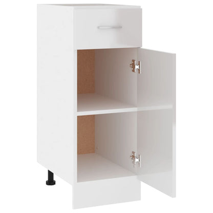 Drawer Bottom Cabinet High Gloss White 30x46x81.5 cm Engineered Wood