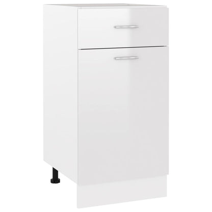 Drawer Bottom Cabinet High Gloss White 40x46x81.5 cm Engineered Wood