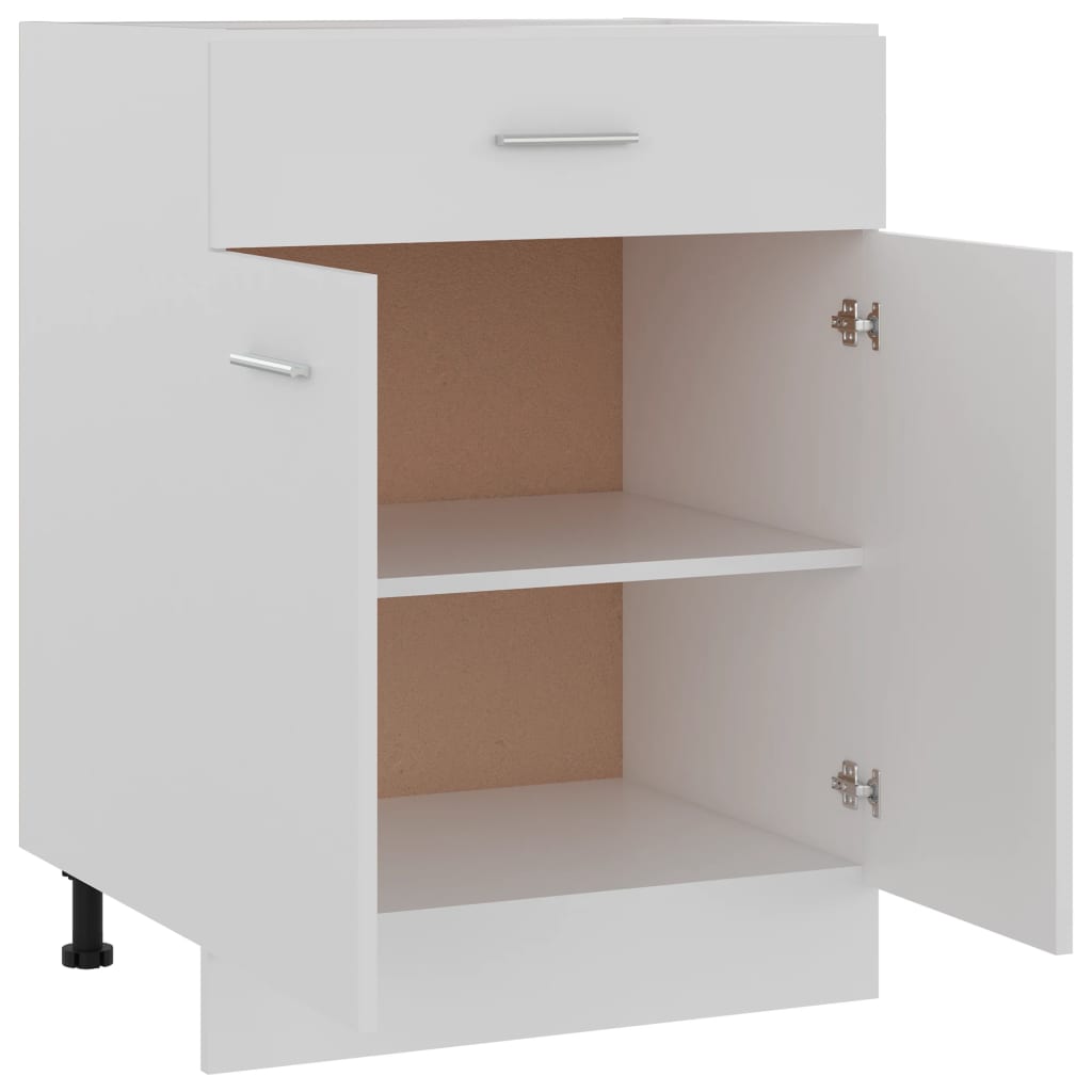 Drawer Bottom Cabinet White 60x46x81.5 cm Engineered Wood