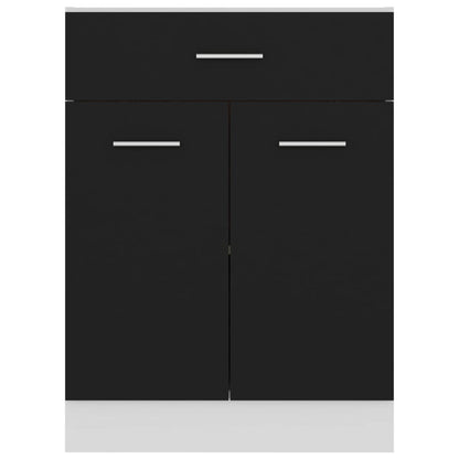 Drawer Bottom Cabinet Black 60x46x81.5 cm Engineered Wood