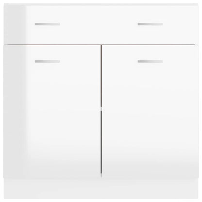 Drawer Bottom Cabinet High Gloss White 80x46x81.5 cm Engineered Wood