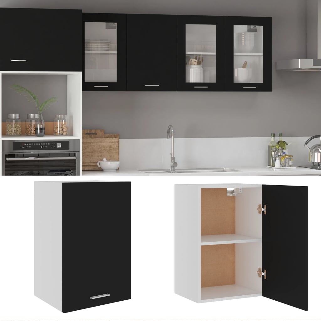 Hanging Cabinet Black 39.5x31x60 cm Engineered Wood