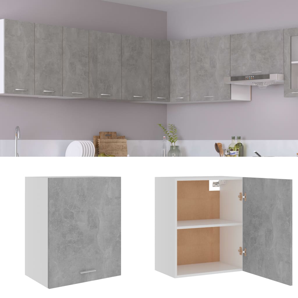 Hanging Cabinet Concrete Grey 50x31x60 cm Engineered Wood