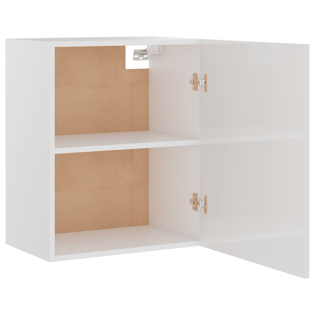 Hanging Cabinet High Gloss White 50x31x60 cm Engineered Wood