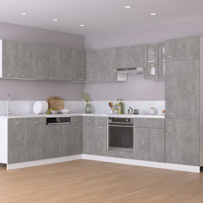 Oven Cabinet Concrete Grey 60x46x81.5 cm Engineered Wood