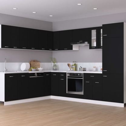 Hanging Glass Cabinet Black  60x31x60 cm Engineered Wood