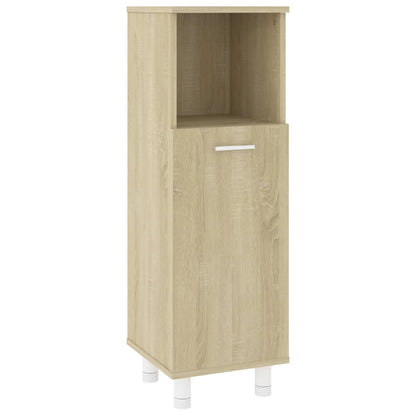 Bathroom Cabinet Sonoma Oak 30x30x95 cm Engineered Wood