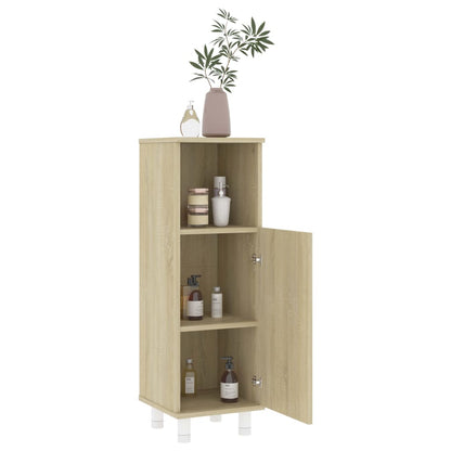 Bathroom Cabinet Sonoma Oak 30x30x95 cm Engineered Wood