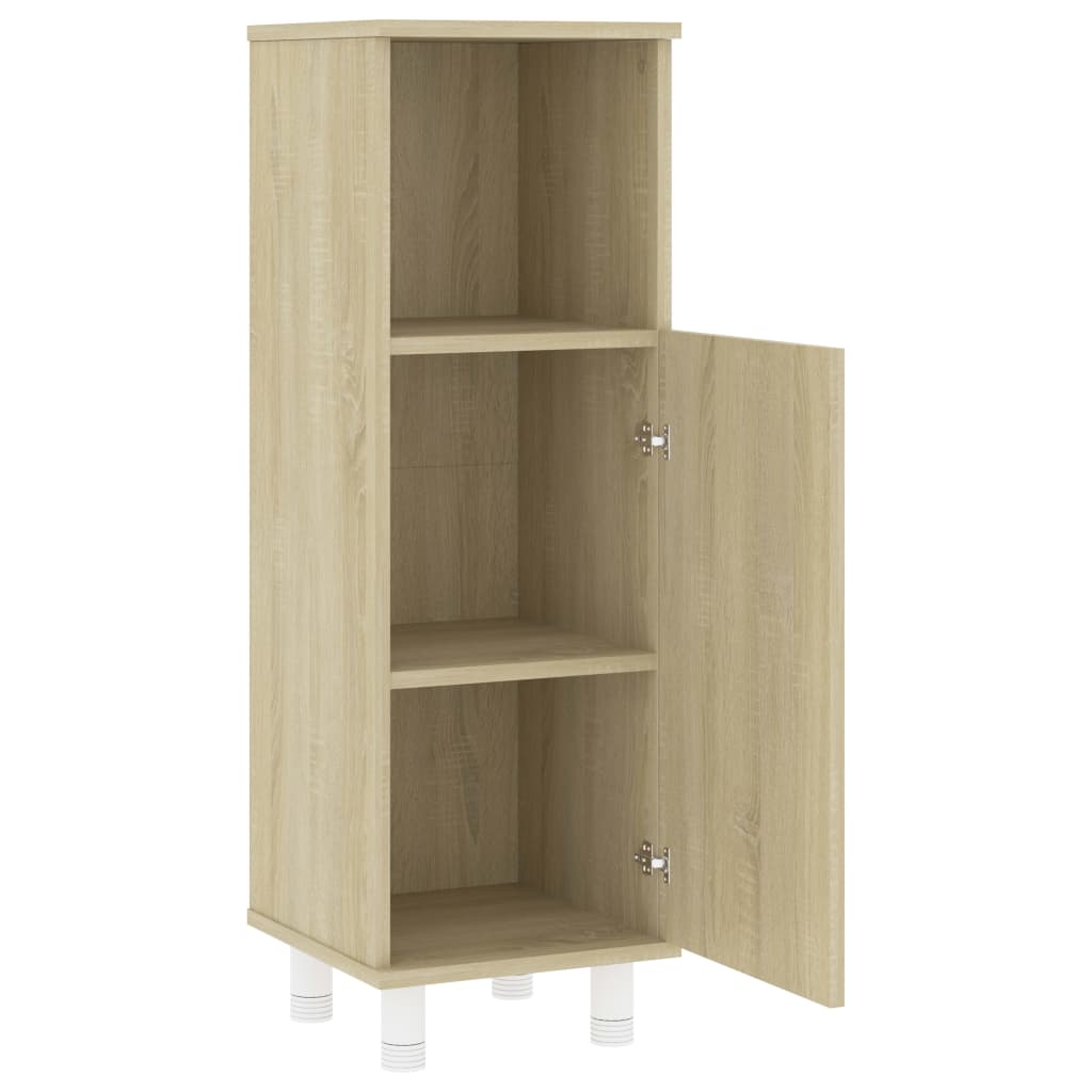 Bathroom Cabinet Sonoma Oak 30x30x95 cm Engineered Wood