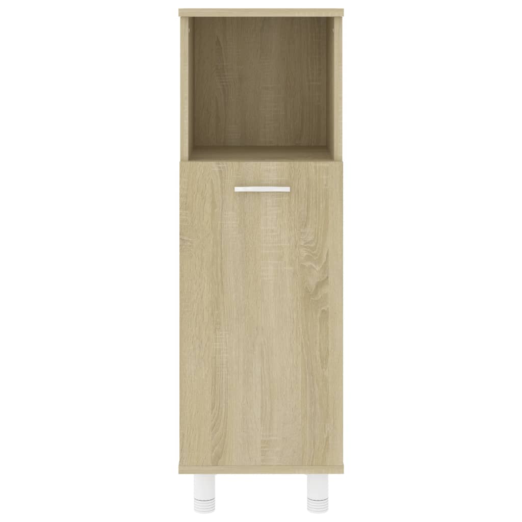 Bathroom Cabinet Sonoma Oak 30x30x95 cm Engineered Wood