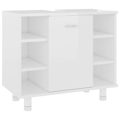 Bathroom Cabinet High Gloss White 60x32x53.5 cm Engineered Wood