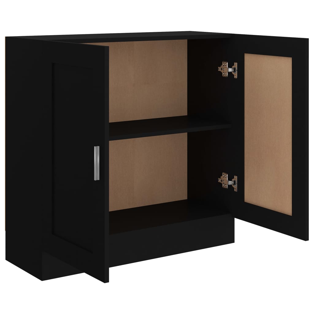 Book Cabinet Black 82.5x30.5x80 cm Engineered Wood