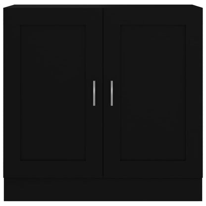 Book Cabinet Black 82.5x30.5x80 cm Engineered Wood