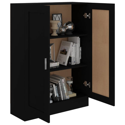 Book Cabinet Black 82.5x30.5x115 cm Engineered Wood