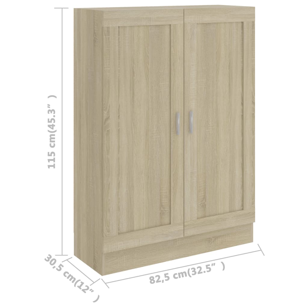 Book Cabinet Sonoma Oak 82.5x30.5x115 cm Engineered Wood