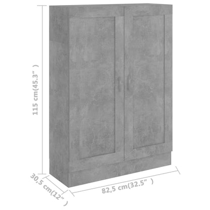 Book Cabinet Concrete Grey 82.5x30.5x115 cm Engineered Wood