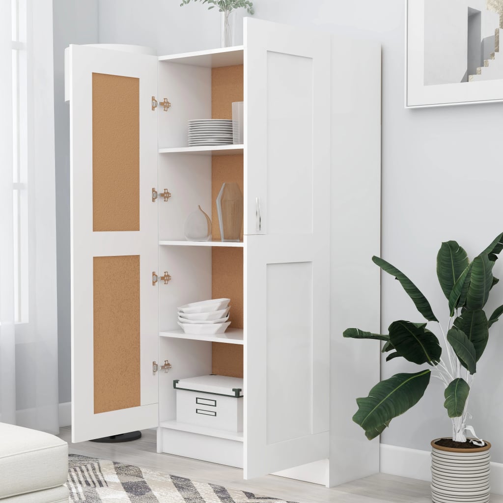 Book Cabinet White 82.5x30.5x150 cm Engineered Wood