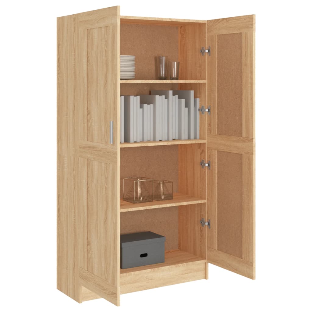 Book Cabinet Sonoma Oak 82.5x30.5x150 cm Engineered Wood