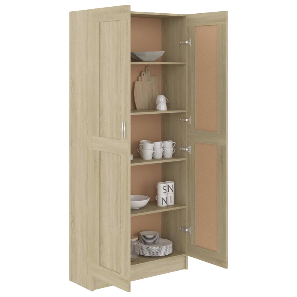 Book Cabinet Sonoma Oak 82.5x30.5x185.5 cm Engineered Wood