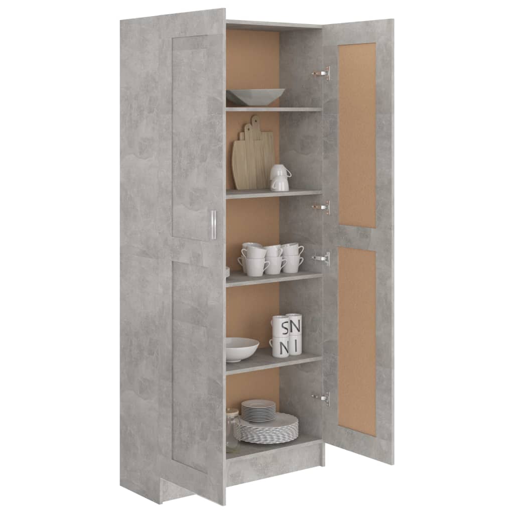 Book Cabinet Concrete Grey 82.5x30.5x185.5 cm Engineered Wood