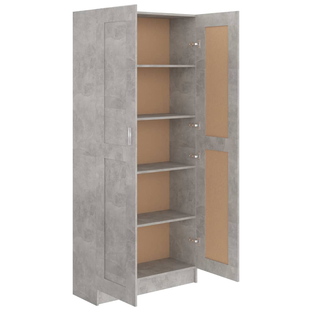 Book Cabinet Concrete Grey 82.5x30.5x185.5 cm Engineered Wood